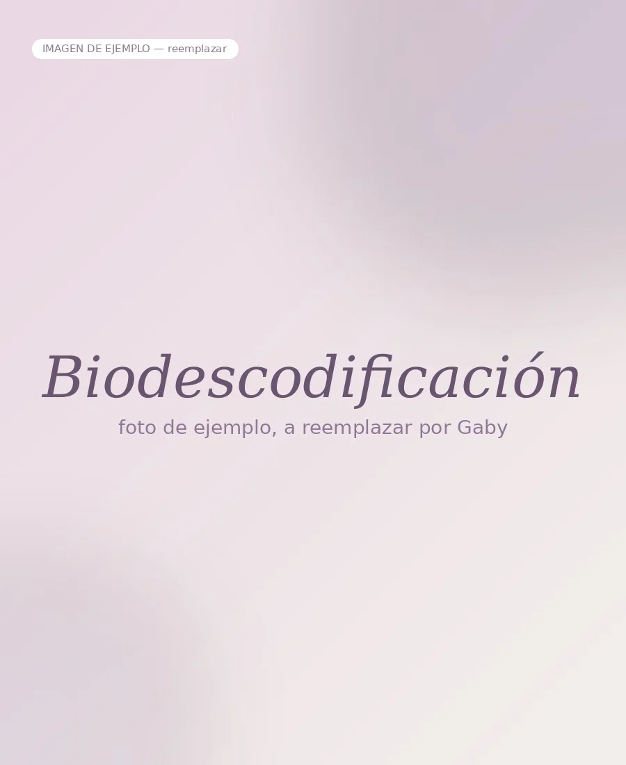 Biodescodificación online: acompañamiento emocional integrativo con Gabriela Bonilla